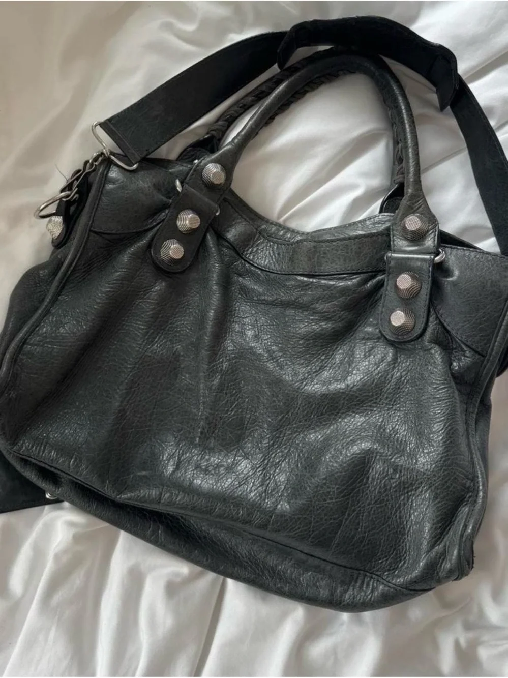 Balenciaga giant 21 anthracite grey Leather City Bag